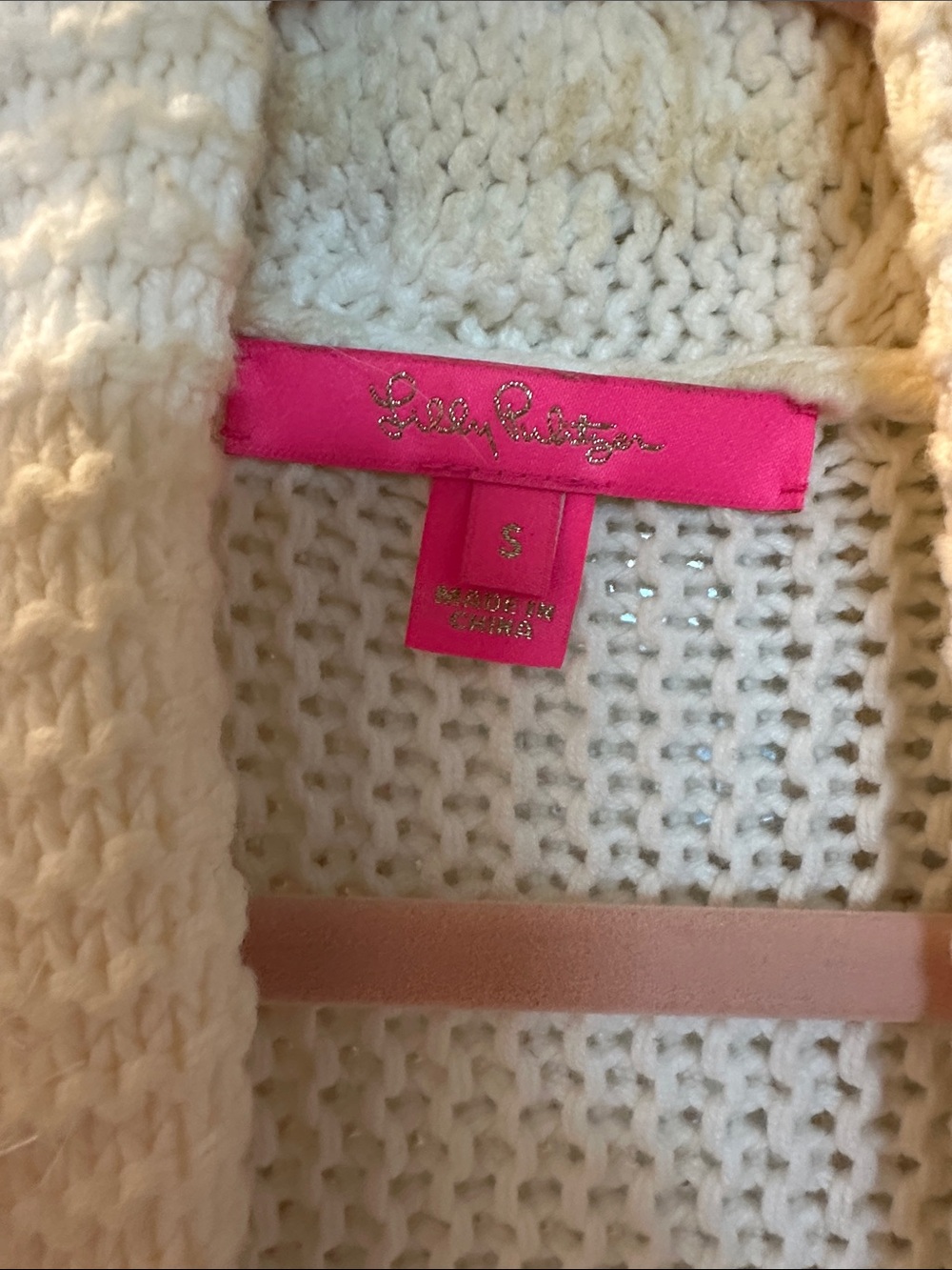 Lilly Pulitzer Cream Faux-Fur Trim Knit Vest - Picture 2 of 2